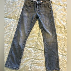 Slightly Distressed Slim Boyfriend Jeans